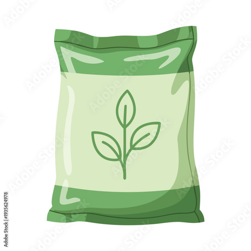 Green Fertilizer Bag Illustration