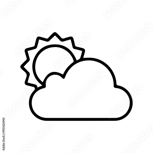 Sunny Cloud Weather Forecast Icon
