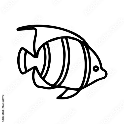 Stylized Striped Fish Icon
