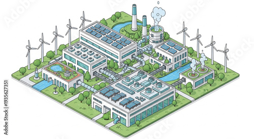 Sustainable Factory with Renewable Energy.