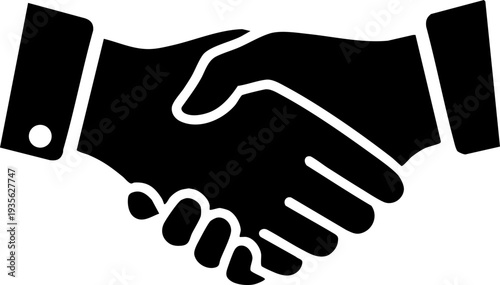 Business Handshake Icon Showing Agreement or Partnership