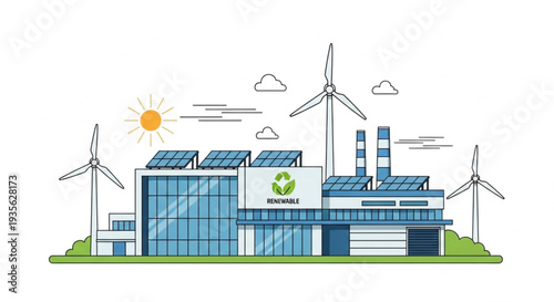 Sustainable Factory with Renewable Energy.