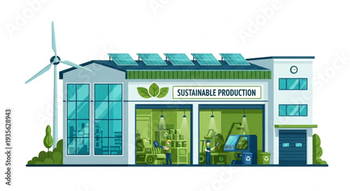 Sustainable Factory with Renewable Energy.