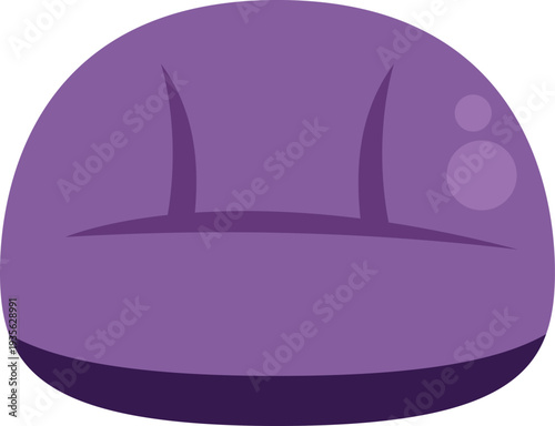 Simple purple blob character with soft rounded shape and playful minimal design for creative use