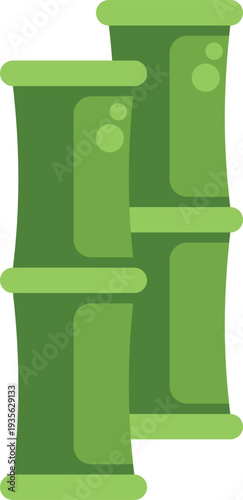 Bright green bamboo stalks symbolizing growth, nature, and eco friendly living