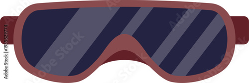 Stylish dark protective goggles with wide tinted lenses for sports and outdoor activities