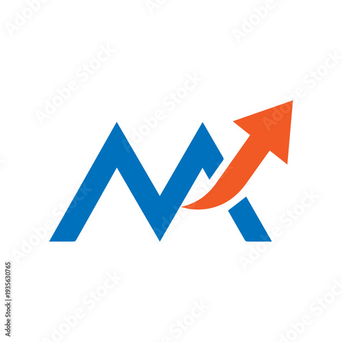 minimalist letter M arrow up business logo Free Download minimalist letter M arrow up business logo - GFXLoad