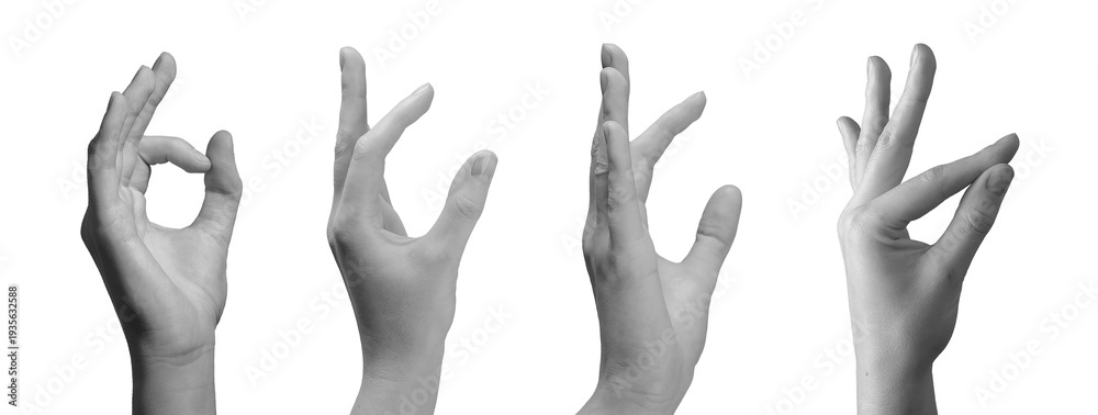 custom made wallpaper toronto digitalHand forms okay gesture with thumb touching index finger against neutral background. Palm displays approval symbol forefinger meets digit creating circle. Communication concept showing