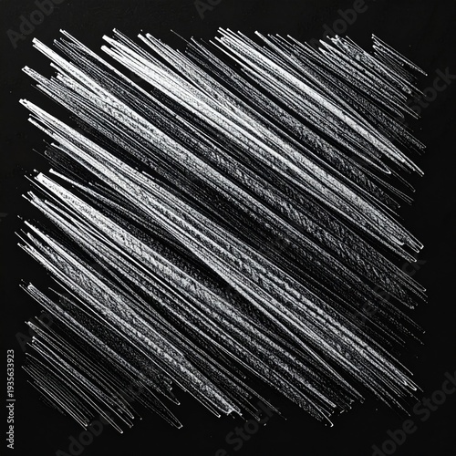 White Diagonal Hatching on a Black Background Texture