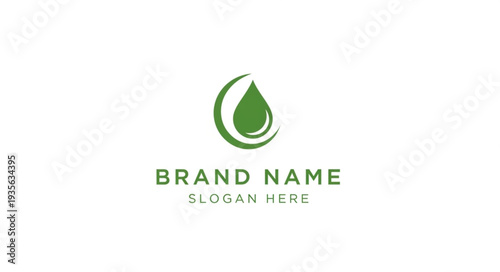 Eco Friendly Green Leaf Logo Template for Brand Identity.