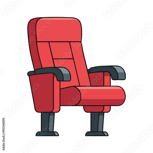 Red recliner chair illustration