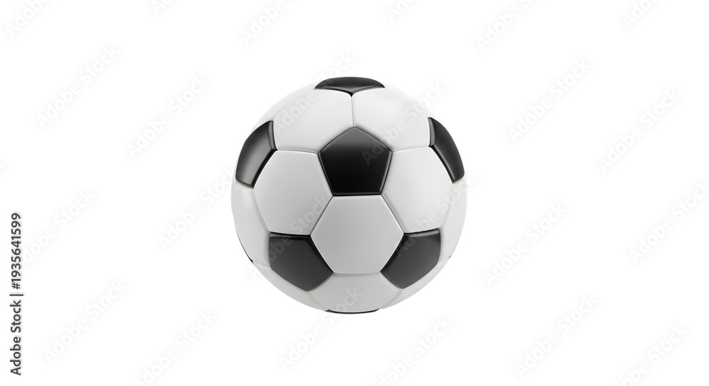 Fototapeta premium Shiny soccer ball isolated on transparent background