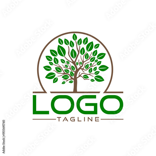  Tree logo icon isolated on white background