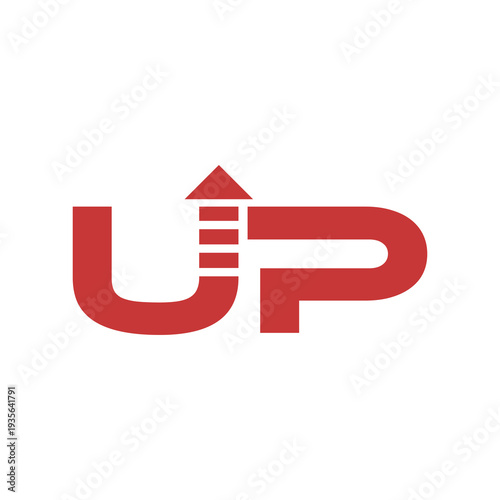 Up logo icon isolated on white background