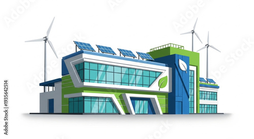 Sustainable Modern Green Building Architecture.