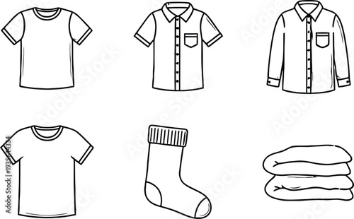 Collection of various clothing items for everyday wear
