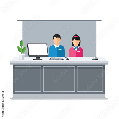 Professional Business Meeting at Office Desk with Two Colleagues