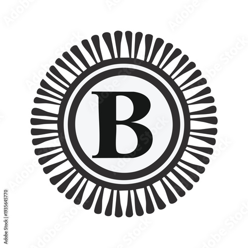 Vector illustration of a 3d golden anniversary badge with a ribbon and metal medal award icon for business logo design on a web button