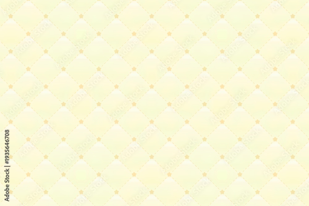 Fototapeta premium Elegant Light Yellow Cream Diamond Quilted Pattern Background with Subtle Tufting Texture for Luxurious Design Projects