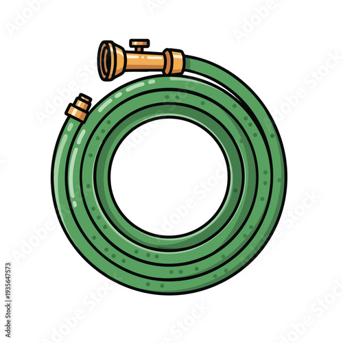 Flexible Garden Hose Coiled for Watering and Outdoor Plants