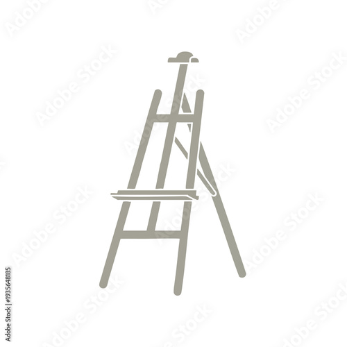 Artistic Wooden Easel with Brush and Canvas for Creative Painting and Art Projects