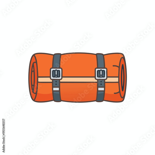 Illustration of a Compact Outdoor Camping Tarp or Ground Cover Roll
