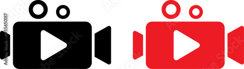 Modern play buttons for video content creation