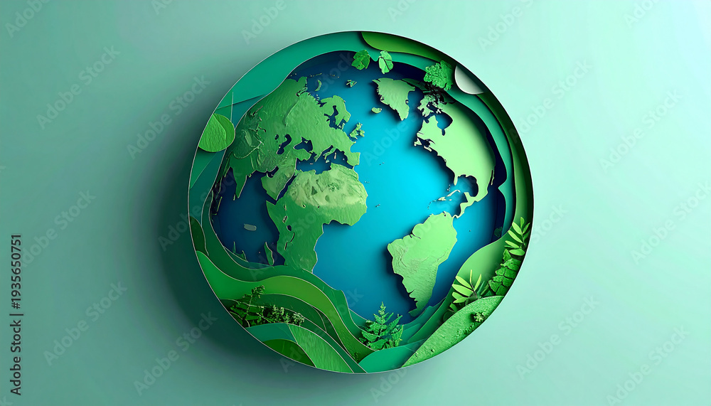 Fototapeta premium green earth globe