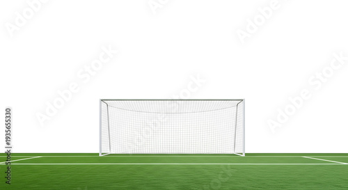 Soccer goal isolated on transparent background