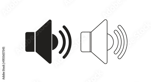 Modern speaker icons set Vector
