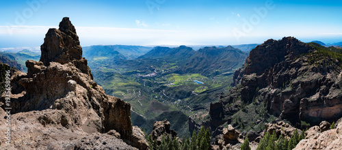 Gran Canaria, Spain. View from Pico de las Nieves to the west.
