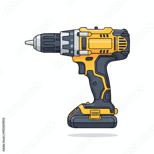 Modern Cordless Power Drill for Home Improvement and DIY Projects