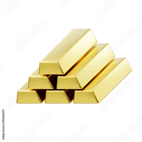 stack of gold bars 3d