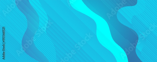 Blue cyan wavy abstract curves background nice for wallpaper or banner