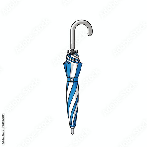 Colorful Compact Umbrella with Curved Handle for Rainy Day Protection