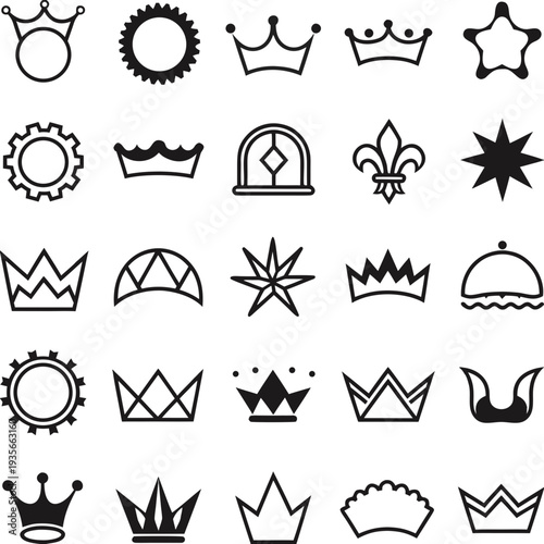 Crown Icons Collection Displayed