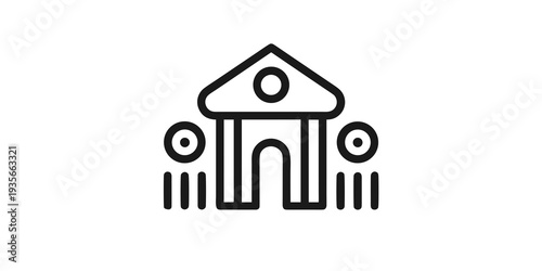 Building with People in Front