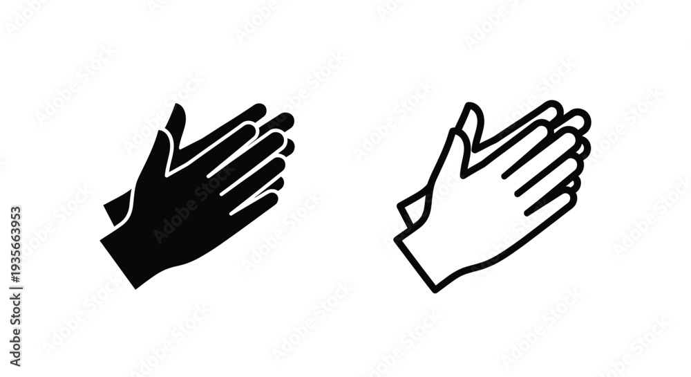 Fototapeta premium Clapping hands vector illustration Vector