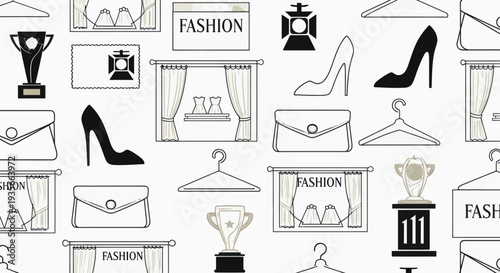 Fashion Icons and Accessories Illustration Collection.