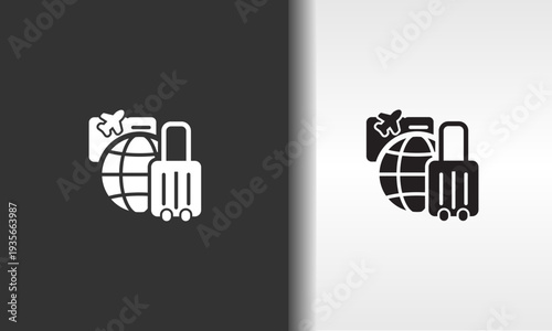 Flight Ticket Vector, Icon Or Logo Sign Isolated Symbol Illustration