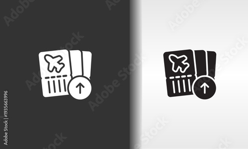 Flight Ticket Vector, Icon Or Logo Sign Isolated Symbol Illustration