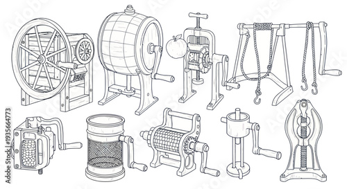 Vintage Industrial Machinery and Equipment Collection.