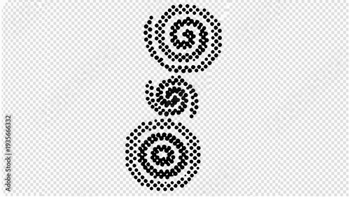 Stunning spiral dot art design with modern geometric pattern
