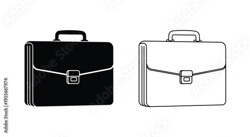 Modern briefcase vector styles Vector