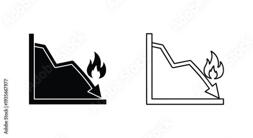 Flame burning abstract vector Vector