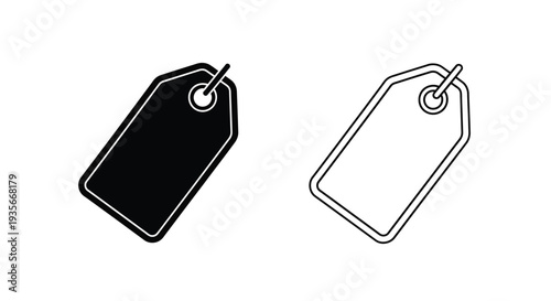 Black and white tag labels Vector