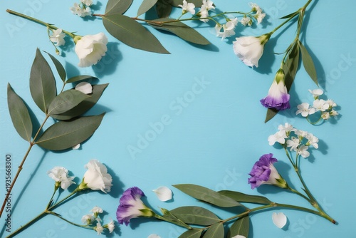 Floral arrangement with white and purple flowers