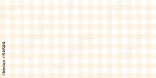 Tableau sur toile Soft cream and white gingham seamless pattern