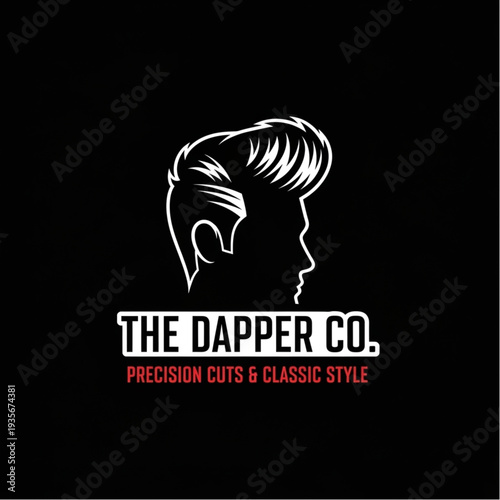 The Dapper Co. logo with a stylized man's head silhouette and classic hairstyle.