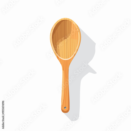 Cuillère en bois isolée sur fond clair